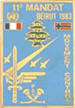 Mouvement Control BEIRUT 11° Mandat UNIFIL octobre 1982 à avril 1983,fabrication locale Hassan  47 m/m  X  34  m/m