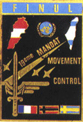 Mouvement Control 19° Mandat FINUL 1987 fabrication locale Hassan  croix inversée