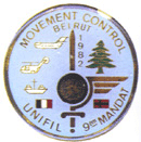 Mouvement Control BEIRUT 9° Mandat UNIFIL avril 1981 à octobre 1982 fabrication locale Hamadeh