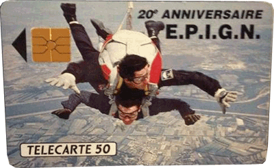 Télécarte 20° anniversaire   de  Escadron  Parachutiste  de la Gendarmerie Nationale  