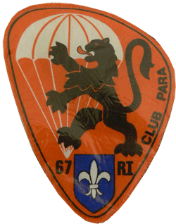 Club Para du 67° Régiment  d'Infanterie  Tisssu  