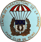 Centre Parachutisme de la Marne Para Club de Reims en métal diamètre 30 m/m fabrication ATP  en méatl émaillé 