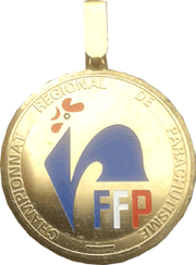 Médaille Championnat Régional Parachutisme   au dos  FAUDE A6