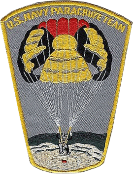US Navy-Team  USA  Parachute  "Parcommander" des années 1965 / 70  dimensions 20 cm  X 15 cm