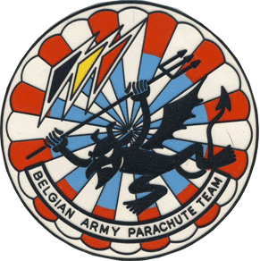Parachute Team amée Belge  plastifié 